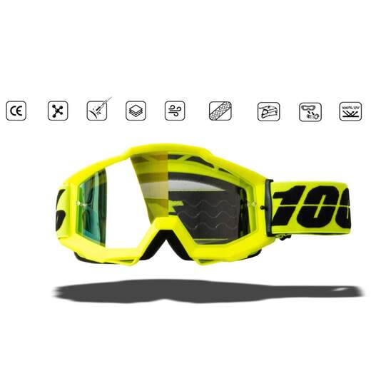 Очки мотокросс 100% #11 yellow frame pitbikemarket.ru