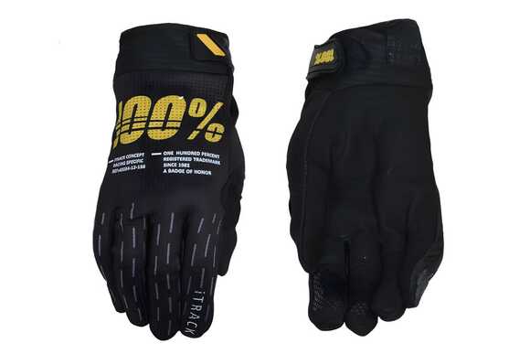 Перчатки мото 100% №12 black (M) мотокросс pitbikemarket.ru
