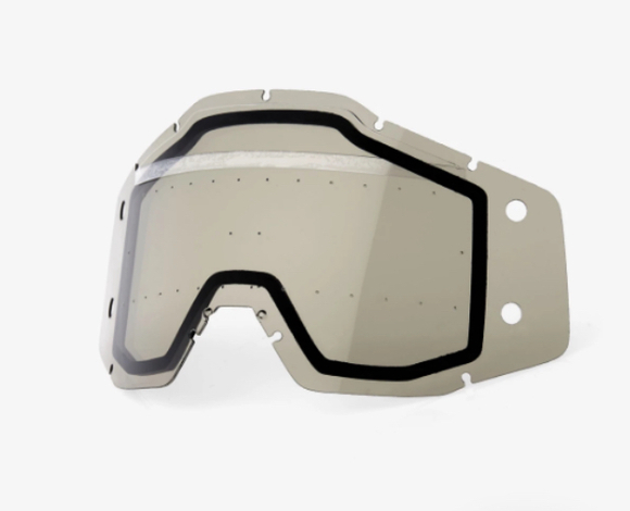 Линза 100% Forecast Dual Lens Bumps w/Mud Visor Smoke (51121-607-02) pitbikemarket.ru