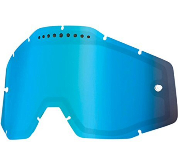 Линза 100% Racecraft/Accuri/Strata Vented Dual Pane Lens Anti Fog Mirror Blue (51006-022-02) pitbikemarket.ru