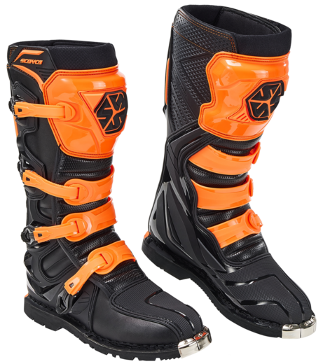 Мотоботы Scoyco MBM006 высокие оранжевые 41 pitbikemarket.ru